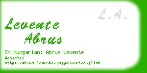 levente abrus business card